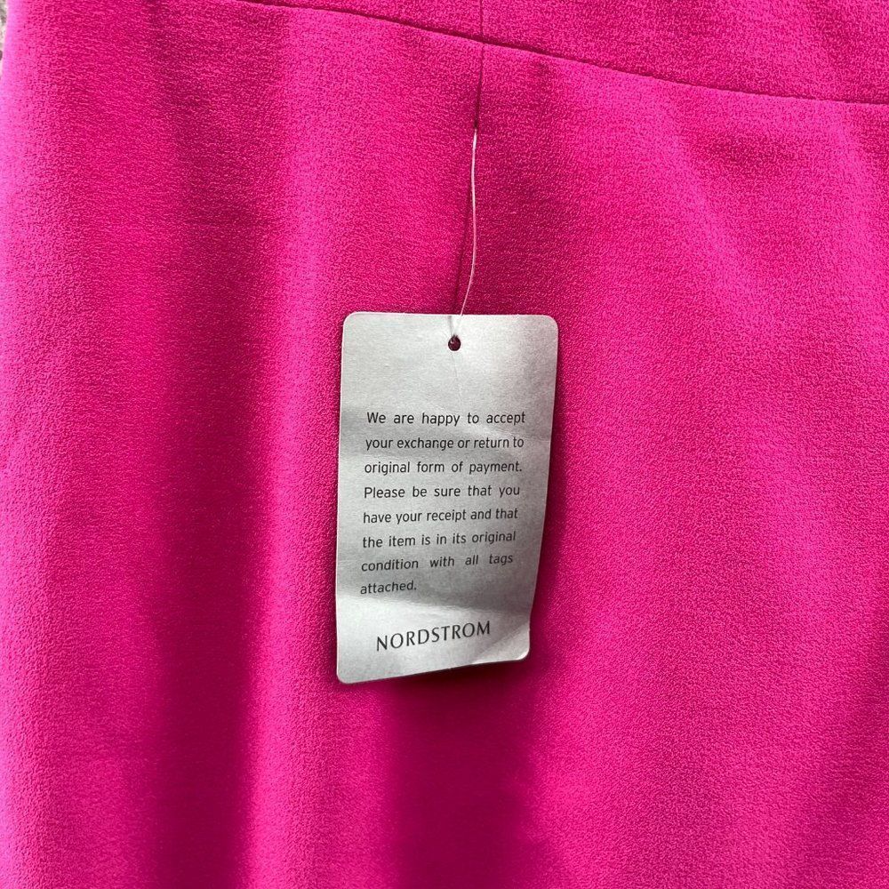 DRESS THE POPULATION Nicole Hot Pink Midi Sweetheart Dress Barbiecore NWT - Picture 3 of 12